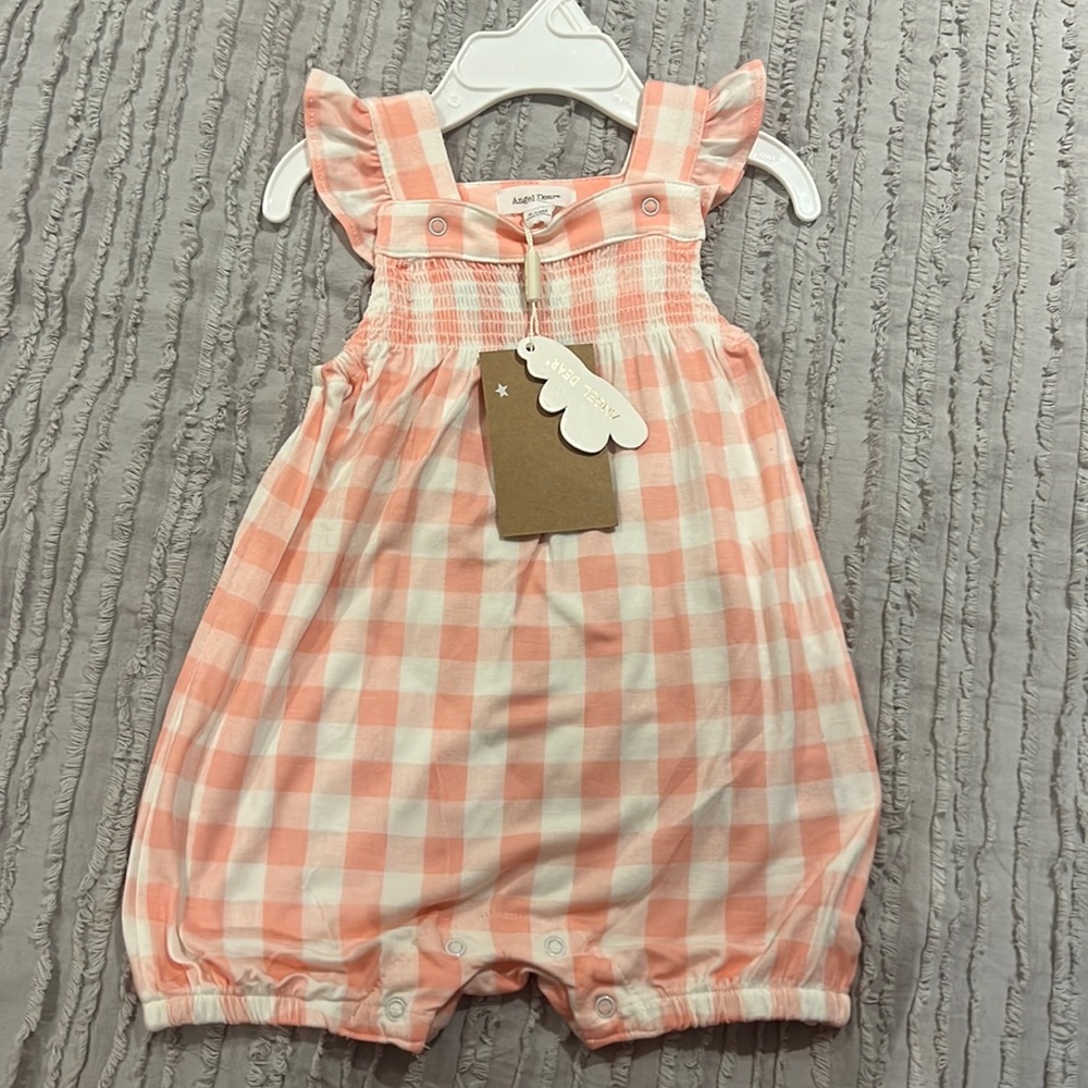Angel dear bamboo romper baby girl size 6-12months